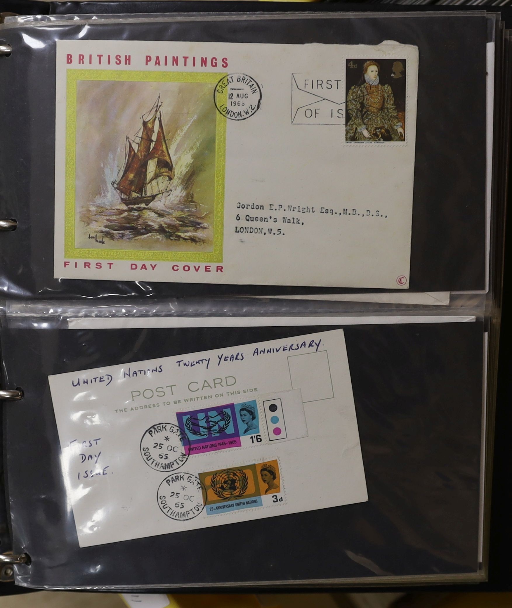 A box of First Day Covers